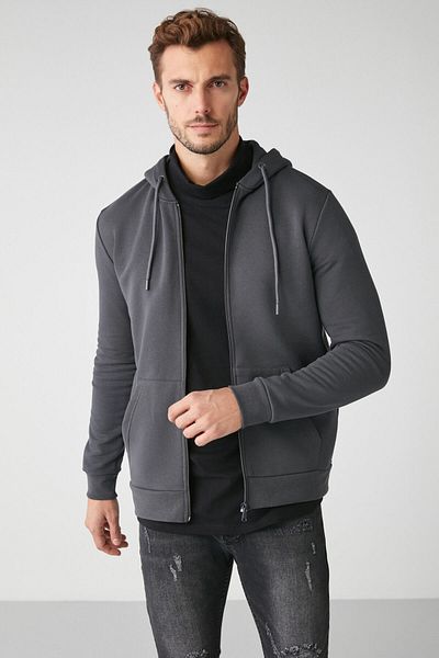 GRIMELANGE Insider Comfort Dark Gray Sweatshirt