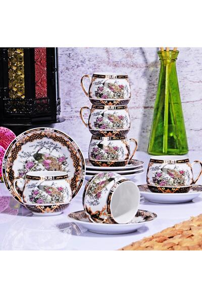 ALBETTO Gsa51 İnce Porselen Kahve Fincan Seti 6 Lı