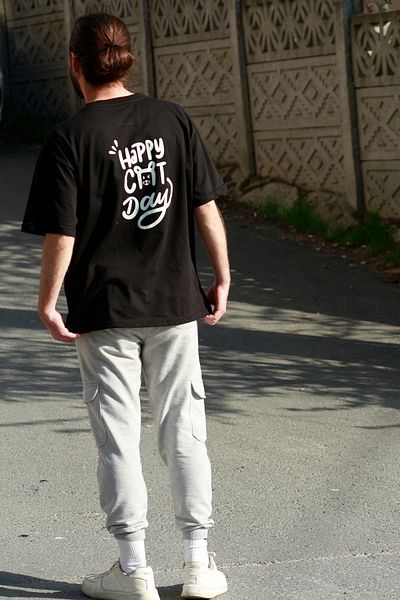 Lucky Line Tricou oversize unisex 100% bumbac imprimat Tricou cu scris