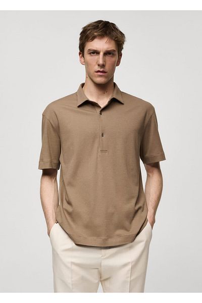 MANGO Man Koszulka polo o dopasowanym kroju wykonana w 100% z bawełny