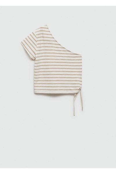 Mango Teen Tricou Bej Pentru Copii