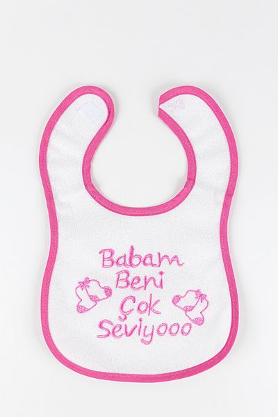 Babymod Baby Girl Food Bib with My Father Loves Me Very Written