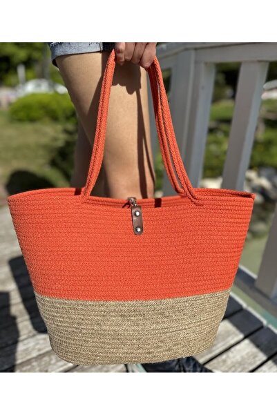 DeMu MEGS WOMEN'S WICKER BEACH BAG 2-PIECE SET WICKER JUT, HANDBAG, CLUTCH