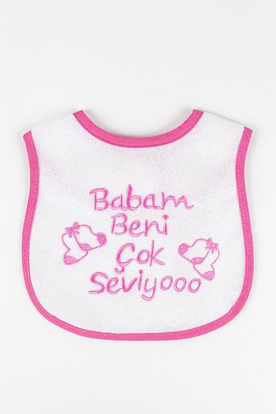 Babymod Baby Girl Food Bib with My Father Loves Me Very Written