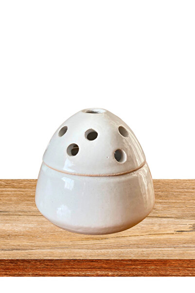 Olivya Dükkan Kapaklı Tütsülük - El Yapımı Seramik Tütsü Kabı - Bitki Tütsüsü...