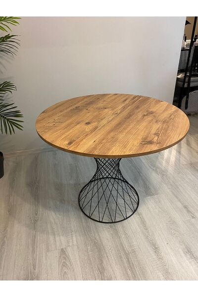 Resa mobilya design Yuvarlak Mdf Yemek Masası Balkon Masası Cafe Masası 90 Çap 1 Masa 2-4 Kişilik