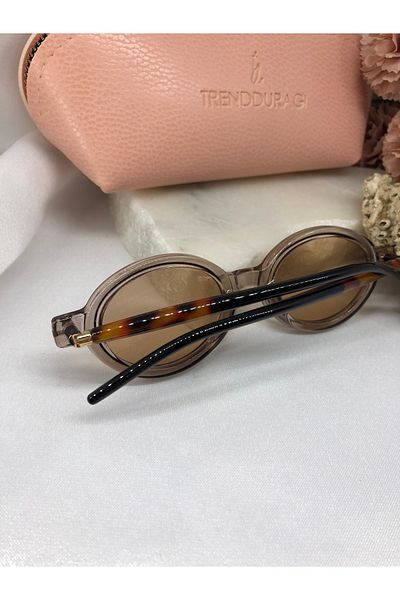 Di Caprio Hary Retro Transparent Nude Women's Sunglasses