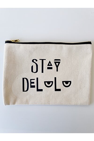 Stay Delulu BTS Gabardin Clutch Çanta