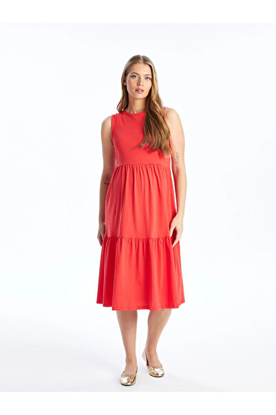 LC Waikiki GSM storE'den LCWAIKIKI Maternity Bisiklet Yaka Düz Hamile Elbise