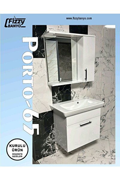 Fizzy Porto 65 Banyo Dolabı Takımı