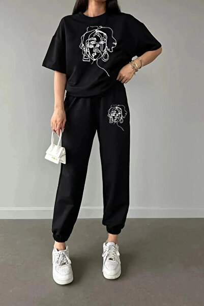 lona fashion Γυναικεία Αισθητική Φούτερ - Σχέδιο εμπριμέ μπλουζάκι και φούτερ