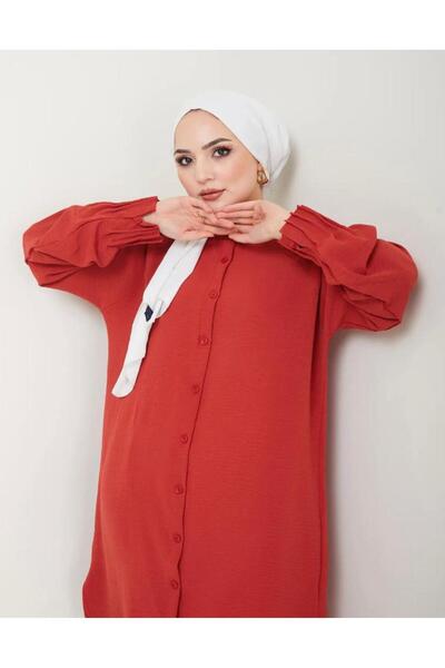 YILMAZBARMAZ Kadın Ayrobin Nervürlü Maxi Boy Tunik