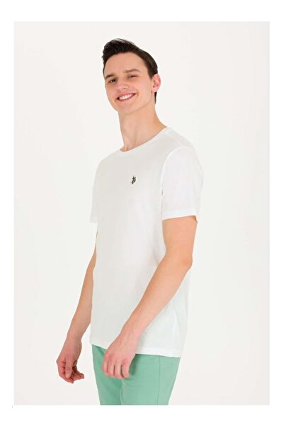 U.S. Polo Assn. ΒΑΣΗ. Polo G081GL011 Ανδρικό λευκό μπλουζάκι Basic - S