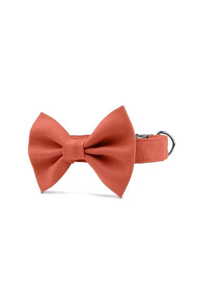 Lusi Doog Dog Collar with Orange Bow Tie