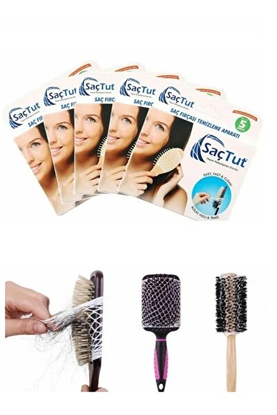 SaçTut جهاز تنظيف فرشاة الشعر السهل، 5 عبوات "فرشاة نظيفة دائمًا"