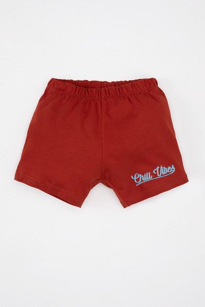 DeFacto 2-teiliges Set für Babys, Jungen, Rundhalsausschnitt, bedrucktes Kurzarm-T-Shirt mit Shorts C6111a524sm