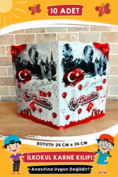 Etkinlikdenizi Atatürklü Karne Kılıfı (10 Adet)
