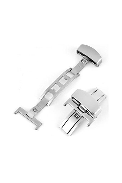 Ezgi Elektronik Saat Kordon Klipsi Kelebek Saat Tokası Metalik Krom 22mm Çeli...