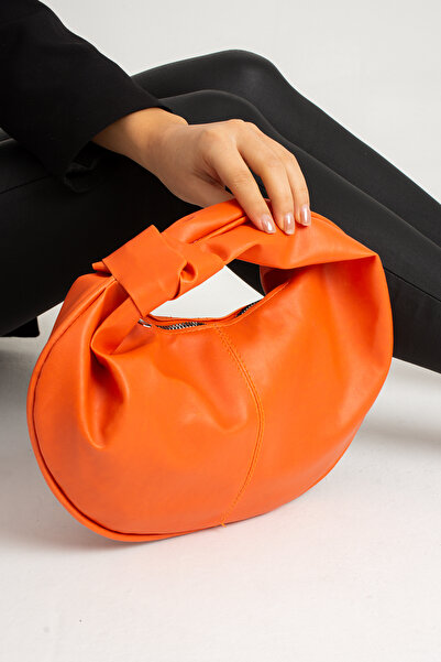 ESTUTE Kadin  Mini Baget Dügüm Detaylı Fermuarlı El Çanta