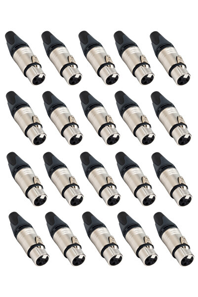Hepa Merz SFC-F11-20X CanonFemale 3 Pin XLR Silver Connector (20PCS)