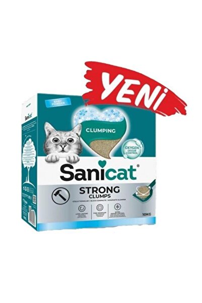 Sanicat Oksijen Koku Kontrolü Strong Clumping Kedi Kumu 10 Kg