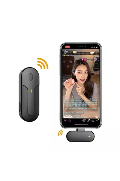 Enshall Yeni Sürüm Type-c Uyumlu Klipsli Kablosuz Yaka Mikrofonu Tak Çalıştır Çok Yönlü Yaka Mikrofon