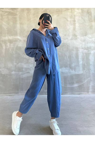 bymaestro woman Set de pantaloni Shalwar pentru cămașă cu hijab largi pentru femei