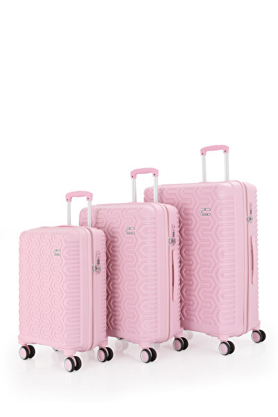 MÇS %100 Polipropilen 3'lü Valiz Seti Büyük + Orta + Kabin Boy CAN377-S