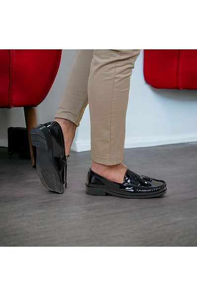 AYALP Pantofi pentru bărbați clasici Corcik din piele neagră Erenim 36-44
