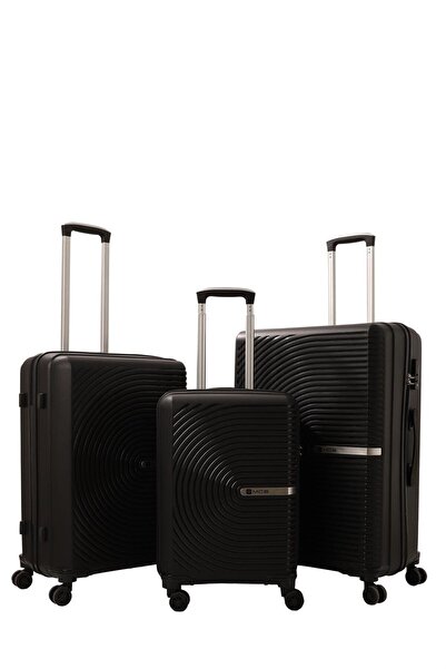 MÇS %100 Polipropilen 3'lü Valiz Seti Büyük + Orta + Kabin Boy CAN374-S