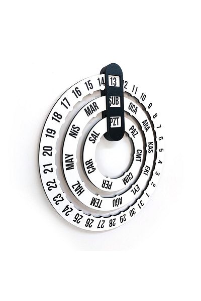 CajuArt Design Modern Home Office Decor Calendar de perete din lemn