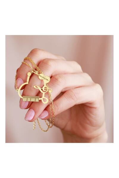 OGO SİLVER 925 Ayar Gümüş Müzisyen Kolyesi