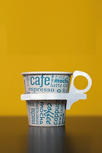 Huzur Elektrik 4 قطع من حامل الأكواب باللون الأبيض، سهل الاستخدام، عملي ومتين...