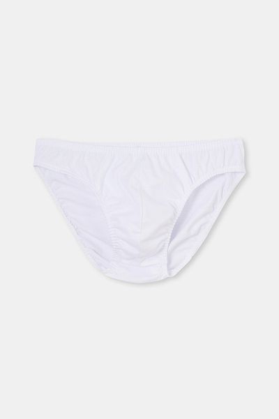 Dagi Weißes, zweiteiliges Slip-Höschen aus gekämmter Baumwolle