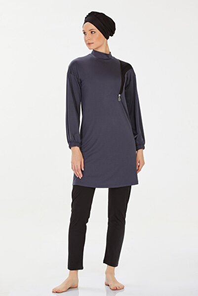 REMSA Lycra Full Covered Hijab Μαγιό Rozamay Area 9238 Anthracite