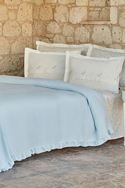 Karaca Home Roanne Çift Kişilik Nakışlı Nish Set Mavi