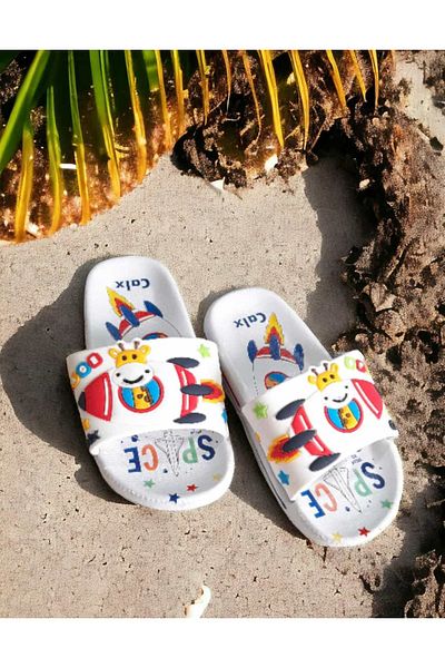 ÇEÇEN HOME Summer Open Front Boys' Slippers Suitable for Wet Floor