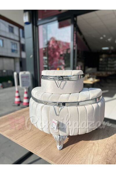 PONCİKPAZAR 2li gelin sandığı seti çizgili