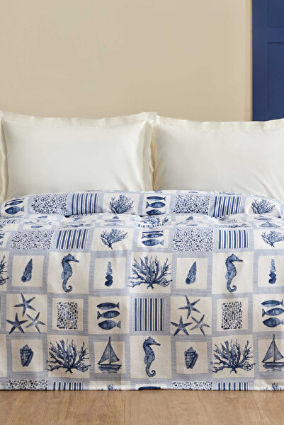 Karaca Home Lauren Indigo Single Pique - 100% bumbac