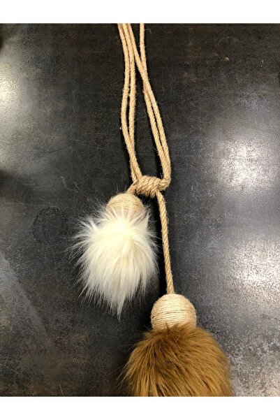 Ala Perde By İtalyanhomestore Tasarım Hasır Ponponlu Perde Toplayıcı Braçol S...