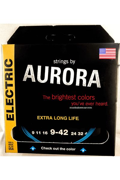 Aurora Electric Guitar String 9-42 Electric String Aqua Blue Turquoise Color