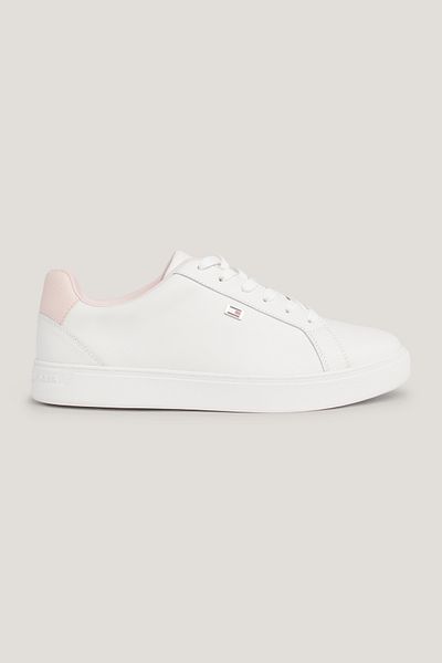 Tommy Hilfiger Pantofi dama din piele -Alb/Roz