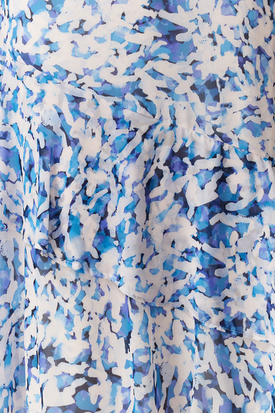 Trendyol Modest Kék állatmintás bélelt szőtt szoknya TCTAW24EE00020