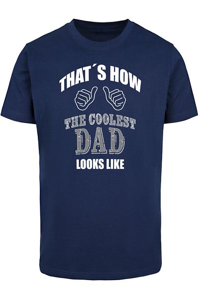 Merchcode Herren Coolest Dad T-Shirt Rundhalsausschnitt