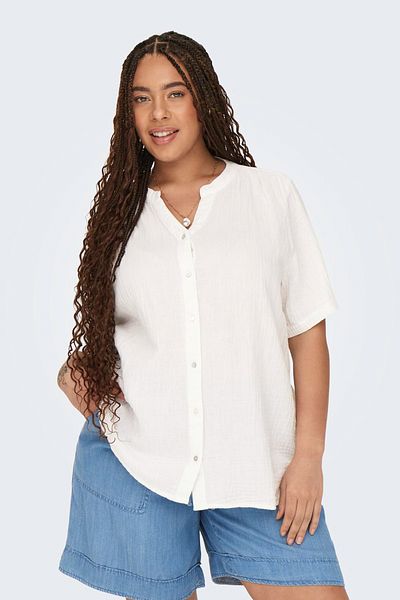 Only Carmakoma CARTHYRA LIFE KURZARM-TOP MIT KNOPFVERSCHLUSS WVN