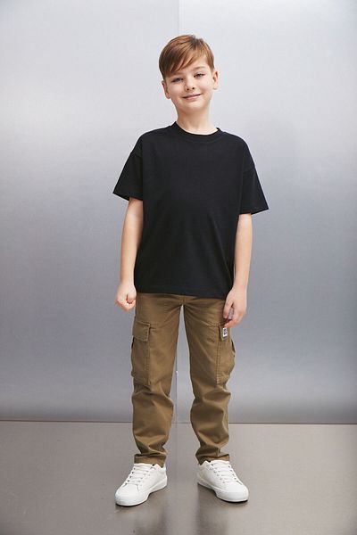 GRIMELANGE OCTAVE pánské oversize černé tričko