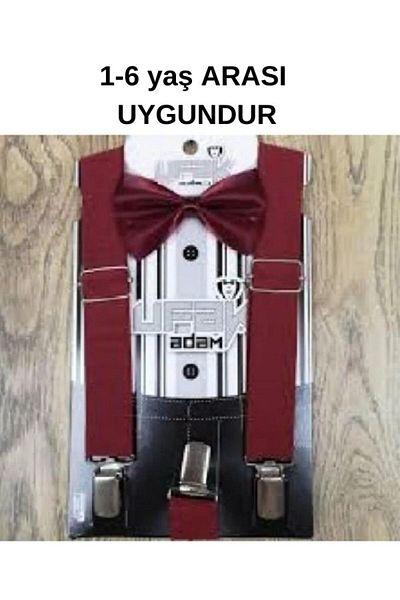NEKİBUKİ Set papion cu bretele pentru pantaloni 1-9 ani