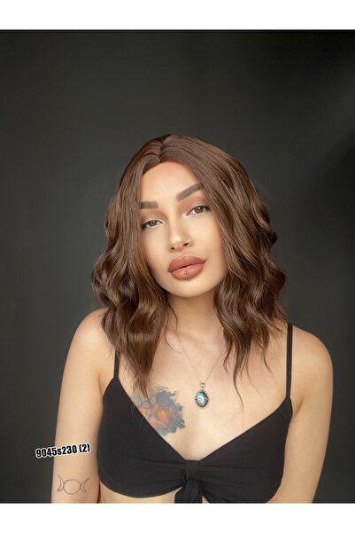 Suzan Peruk Bob Kesim Dalgalı Tepe Cilt deri görünümlü Medikal peruk perçemsi...