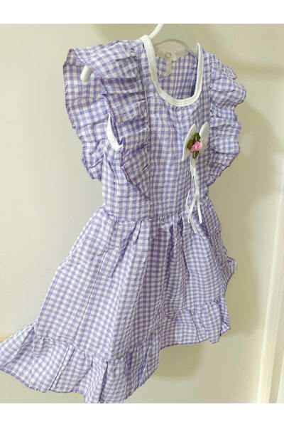 krm bebe Pötikare Kurdelalı Çocuk Elbise