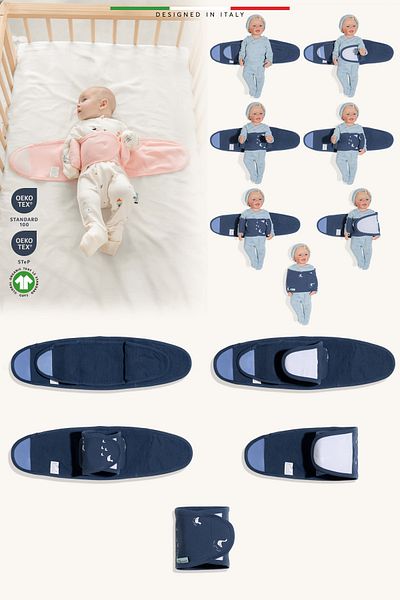 Elele EleleLife Baby Swaddle Belt Newborn Indigo Pato